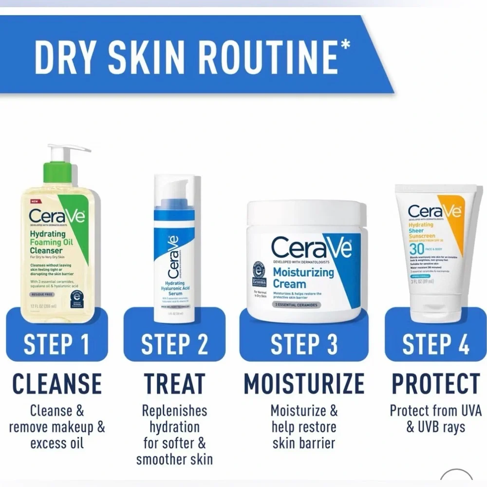 3 PACKS OF CeraVe Hydrating Oil Face Cleanser 8 fl‎ oz